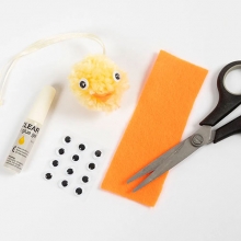 Mini Kit Påskpyssel - Pompom Kycklingar