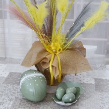 Gul Sisal blom dekoration