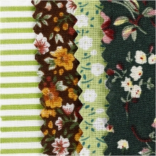 Patchworktyg 45x55 cm Grön 4 st Patchworkstyg
