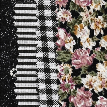 Patchworktyg 45x55 cm Svart 4 st Patchworkstyg