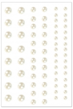 Halvpärlor Brilliant Creme 3-7 mm 72 st Rhinestones