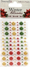Winter Blooms Adhesive Pearls Dovecraft Christmas Colors Rhinestones
