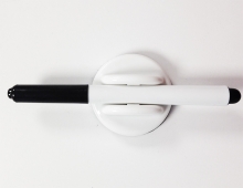 Whiteboard penna med sudd - Magnetisk - Svart