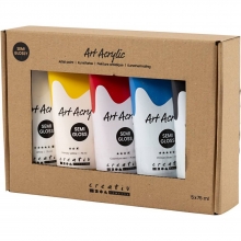 Pigment Art Acrylic Mixade Basfärger 5x75 ml Studiofärg