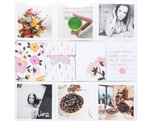 Bella Rouge Journaling Cards 18 st 4”x4” Pink Paislee Die Cuts Chipboard