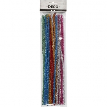 Piprensare Glitter 6 mm 24 st till scrapbooking, pyssel och hobby