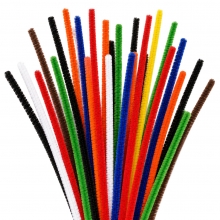 Piprensare Chenille 6 mm - 50 st - Basfärger