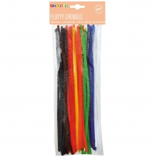Piprensare Chenille 6 mm - 50 st - Basfärger