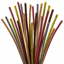 Piprensare Fluffy Chenille Randiga 50 st 6 mm