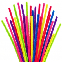Piprensare Chenille 6 mm - 50 st - Neon
