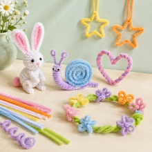 Piprensare Chenille 6 mm - 50 st - Pastell