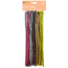 Piprensare Fluffy Chenille Randiga 50 st 6 mm