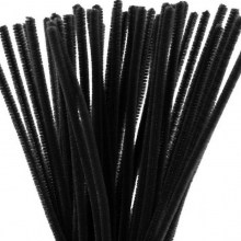 Chenille Piprensare 50 st Svart 6 mm till scrapbooking, pyssel och hobby