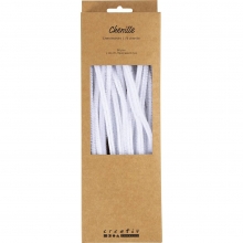 Chenille Piprensare 50 st Vit 6 mm till scrapbooking, pyssel och hobby