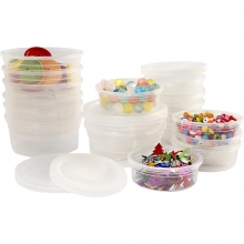 Plastburk med lock - 20 st - dia. 84 mm - 125 ml