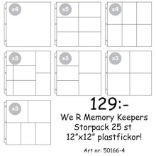Albums Made Easy 12”x12” We R Memory Keepers Black Classic Leather Postbound Album 12 Tum