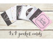 Bella Rouge Journaling Cards 18 st 4”x4” Pink Paislee Die Cuts Chipboard