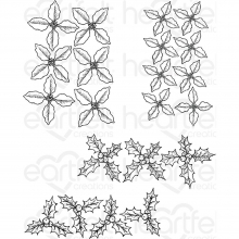 Heartfelt Creations Poinsettia & Holly Clusters
