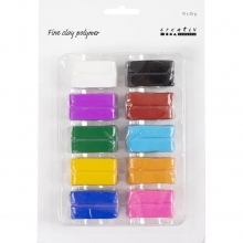 Polymer Clay - Starka Färger - 10x20 g