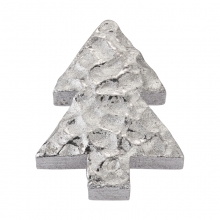 Polyresin Dekorationer - Silver Julgranar - 3,5 cm - 4 st