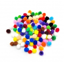 Pompoms - 0,45 cm - Mixade Färger - 100 st