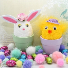 Pompomer - Pastell Glitter - 15-40 mm - 400 g