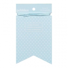Banner Die Cuts Pebbles Basics Kit Pennant Powder Chipboard