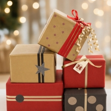 Presentsnöre B: 10 mm Guld Matt 250 m Band Presentinslagning