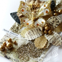 Art Ingredients Glass Glitter Prima Marketing Finnabair Gold Rush Juldekorationer DIY