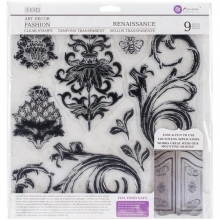 Clearstamps Set 12"x12" Iron Orchid Renaissance Prima Marketing