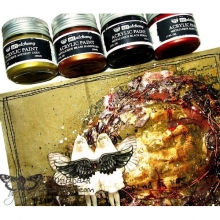 Finnabair Alchemy Acrylic Paint Metallique Black Berry Konstnärsfärg Prima