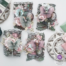 Fjärilar i Textil - 6 st - My Sweet Butterflies - Prima Marketing