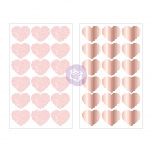 Stickers Prima - Love Story - Hjärtan med Foil och Glitter