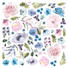 Die Cuts - Prima Ephemera Watercolor Floral - 62 st