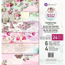 Paper Pad 12"x12" Prima Marketing Misty Rose 24 ark