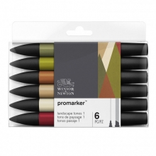Promarker Winsor & Newton - Landscape Tones - 6 st