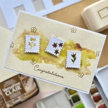 Stans Vaessen - Punch Frimärke Med Embossing - 2,8 x 2,4 cm