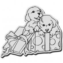 Cling Rubber Stamp Puppy Pals Stampendous Stämplar Embossing