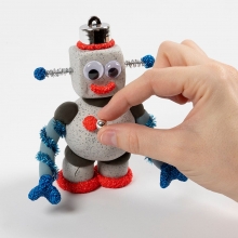 Mini DIY Pysselkit - Robot Av Silk Clay Lera