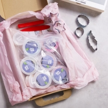 DIY Pysselkit - Blommor Av Silk Clay Lera - Pastellfärger