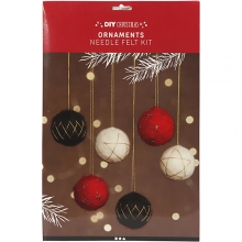 Pysselset Jul Nålfiltade Julkulor Julpyssel Kit