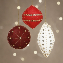 Pysselset Jul Ornament av Filt Julpyssel Kit