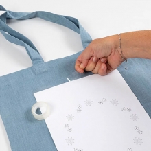Tygpåse - Duvblå Tote Bag - 38x42 cm