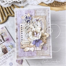 Chipboard Die Cuts - Quiet Days - Clock & Swirls
