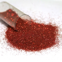 Glitter Pulver Red Dekorationer DIY till scrapbooking, pyssel och hobby