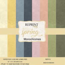 Paper Pad 12x12 - Hello Spring Monochromes - Reprint