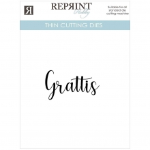 Dies Reprint - Grattis - 54 x 32 mm