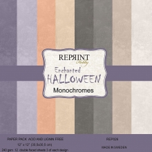 Paper Pad 12x12 - Enchanted Halloween Monochromes - Reprint