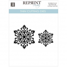 Dies Reprint - Snöflingor 4 cm och 5 cm - 2 st