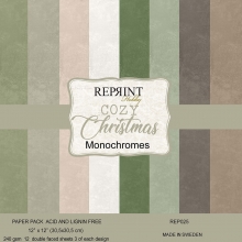 Paper Pad 12x12 - Cozy Christmas Monochromes - Reprint
